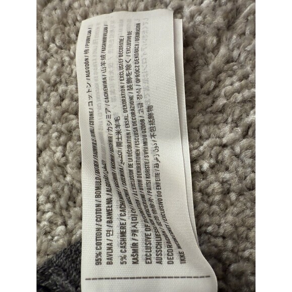 Abercrombie & Fitch Sweater Men’s Size Large Gray V-Neck Cashmere Blend NEW - Picture 7 of 7